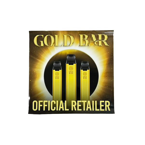 FREE Gold Bar Promotional Window Sticker - For Your Business! 2 Per Customer