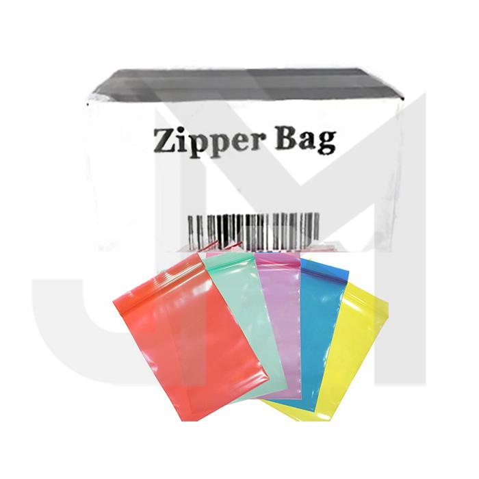 Zipper Branded  30mm x 30mm Red Bags