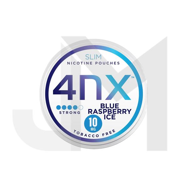 4NX 10mg Blue Raspberry Ice Slim Nicotine Pouches - 20 Pouches