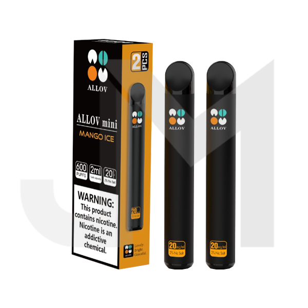 20mg Allov Mini Disposable Vape Device Twin Pack 1200 Puffs