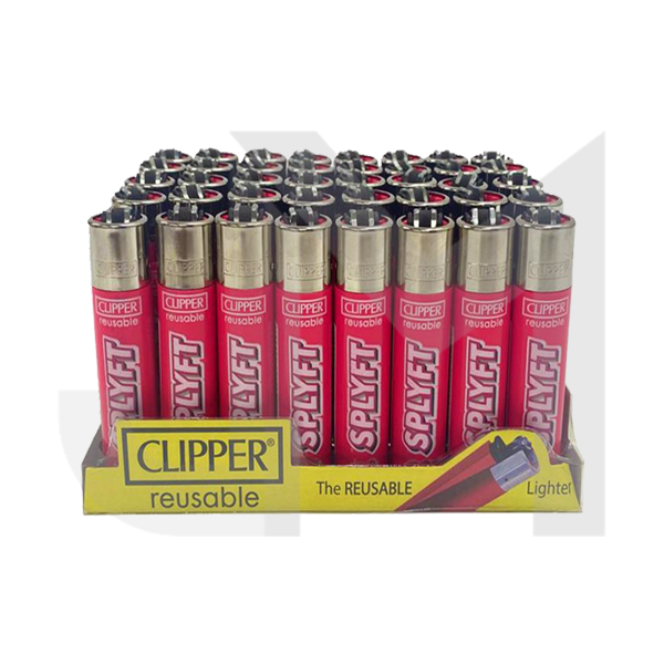 40 Clipper SPLYFT Pink Large Classic Refillable Lighters