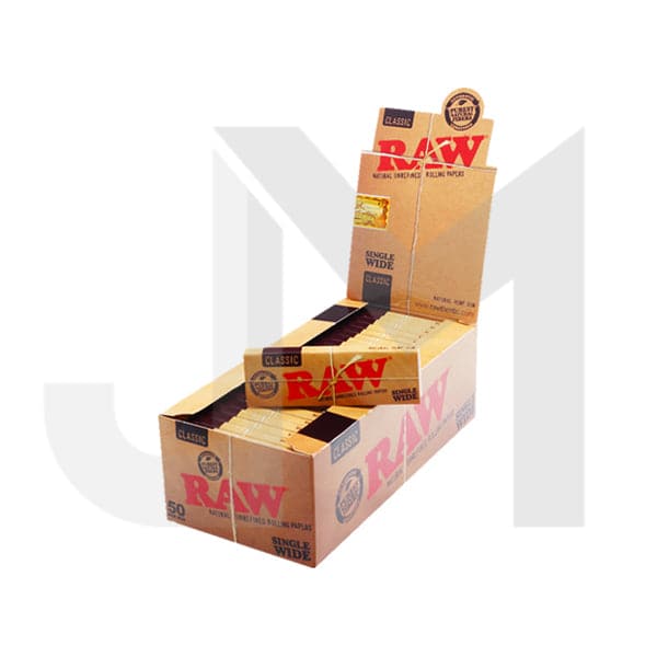 50 Raw Classic Wide Rolling Papers