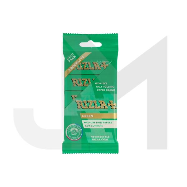 5 Pack Green Regular Rizla Rolling Papers (Flow Pack)