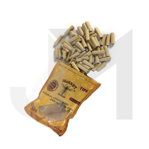 7mm Brown Hornet Natural Unrefined Pre-Rolled Rolling Tips