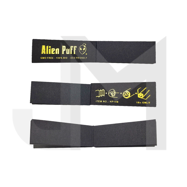 50 Alien Puff Black & Gold Filter Tips ( HP146 )