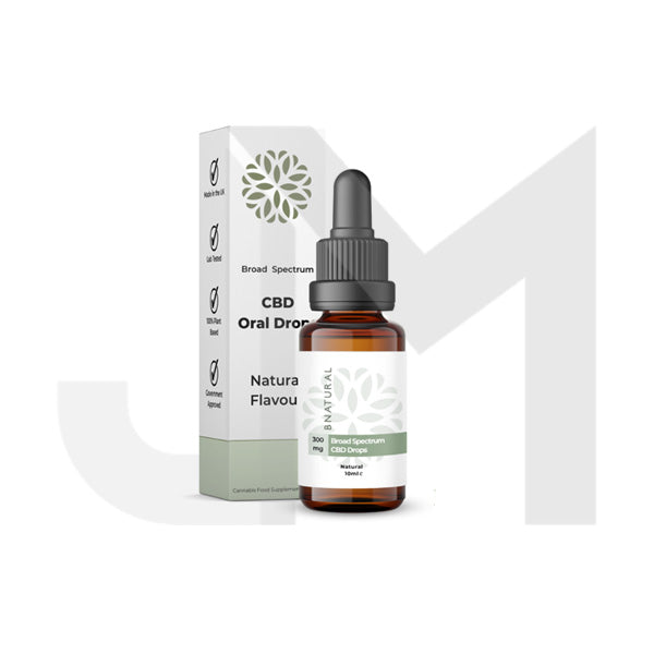 Bnatural 300mg Broad Spectrum CBD Natural Oral Drops - 10ml