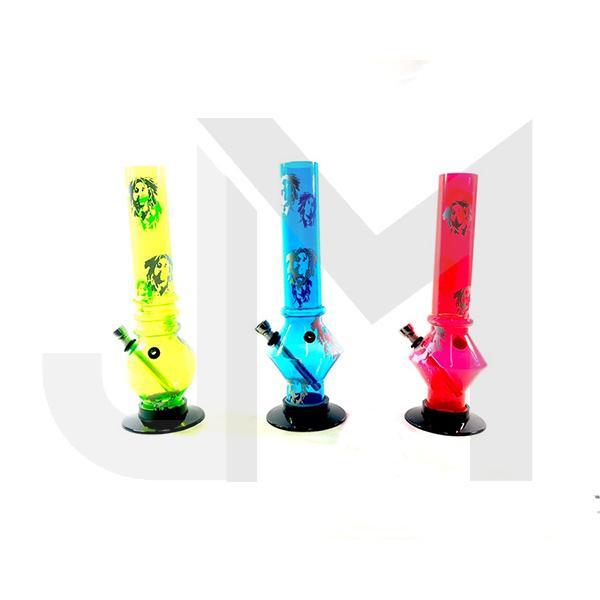 6 x Small Bob Marley Printed Acrylic Bong - FMP Bob