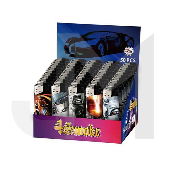 50 x 4Smoke Electronic Printed Lighters - YZ218DK