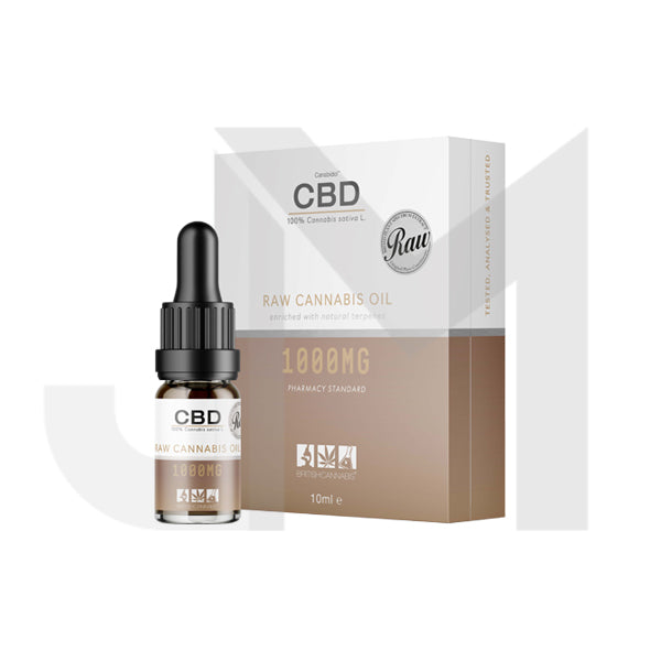 CBD by British Cannabis 1000mg CBD Raw Cannabis Oil Drops 10ml