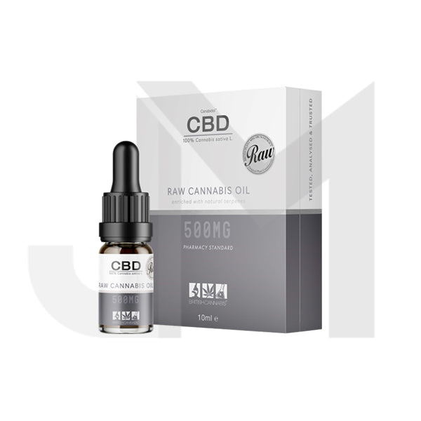 CBD by British Cannabis 500mg CBD Raw Cannabis Oil Drops 10ml