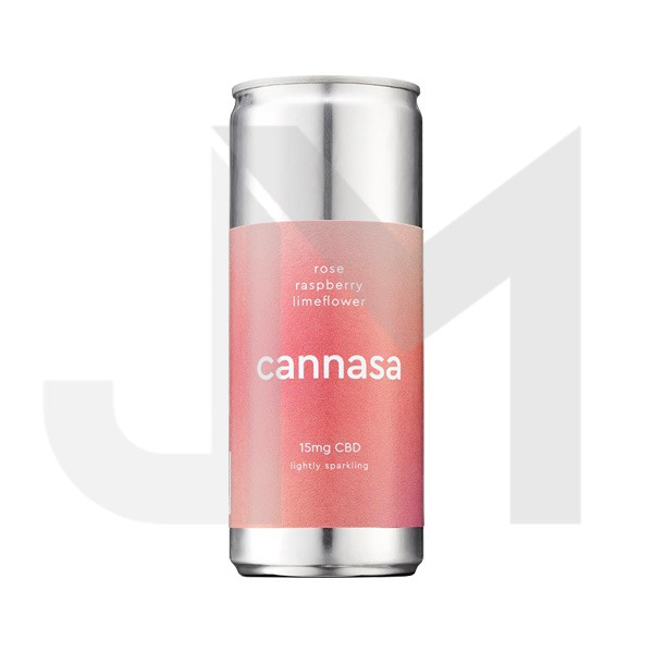 Cannasa Botanical 12 x Rose & Raspberry CBD Soft Drink Can 250ml