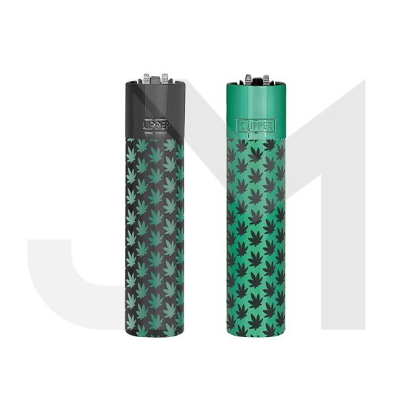 12 Clipper CMP11 Metal Flint Mini Leaves Lighters - CM3S131UK