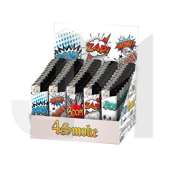 50 x 4Smoke Electronic Printed Lighters - YZ218DK