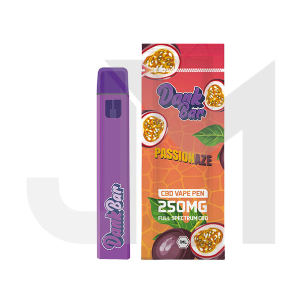 Dank Bar 250mg Full Spectrum CBD Vape Disposable by Purple Dank - 12 flavours (BUY 1 GET 1 FREE)