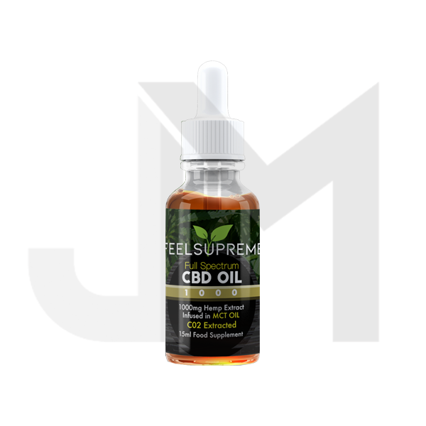 Feel Supreme 1000mg Full Spectrum CBD In MCT Oil - 15ml