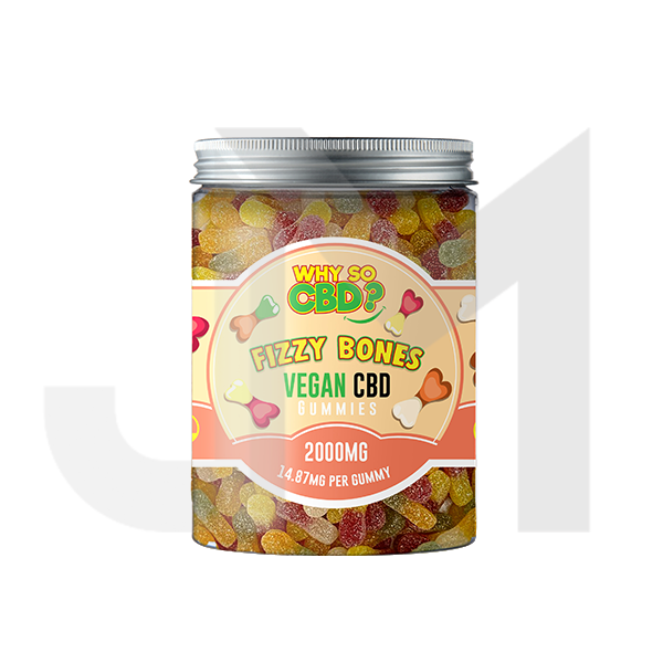 Why So CBD? 2000mg Broad Spectrum CBD Large Vegan Gummies - 11 Flavours