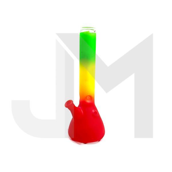 6 x 12" Frosted Rasta Glass Bong - GWP 12