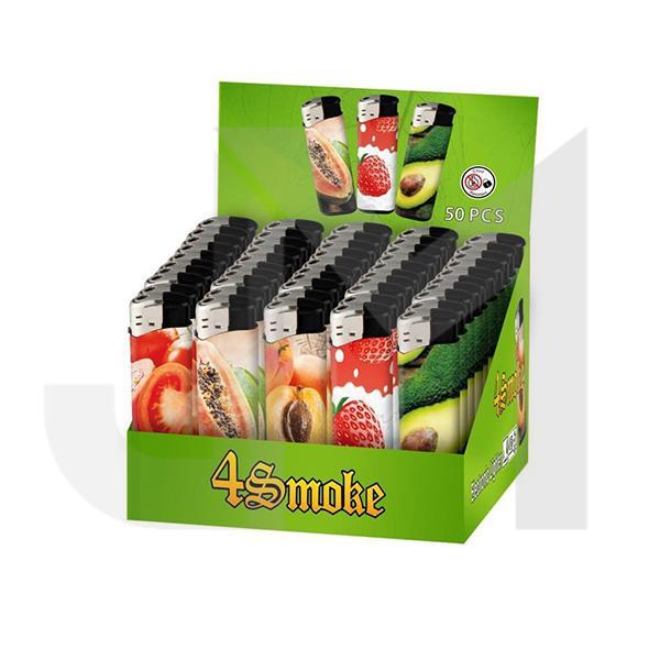 50 x 4Smoke Electronic Printed Lighters - YZ218DK