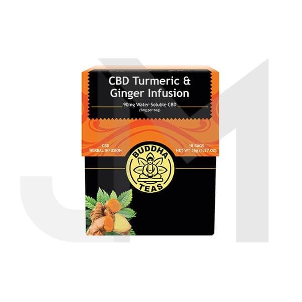 Buddha Teas 5mg CBD Tea Bags - Turmeric & Ginger Infusion