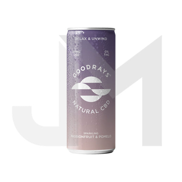 Goodrays 30mg CBD Passionfruit & Pomelo Seltzer 250ml