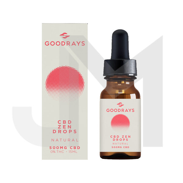 Goodrays 500mg CBD Natural Zen Drops - 15ml