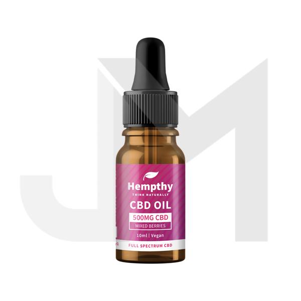 Hempthy 500mg CBD Oil Full Spectrum Mixed Berries - 10ml