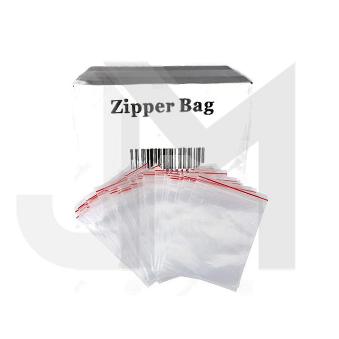 5 x Zipper Branded 75mm x 125mm Clear Baggies