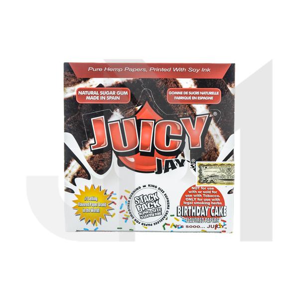 24 Juicy Jay Birthday Cake Flavoured King Size Premium Rolling Papers