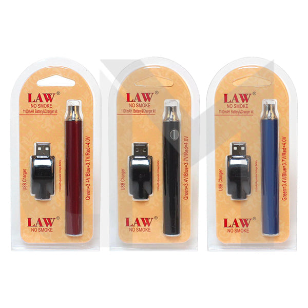 Law No Smoke 1100mAh Vape Battery & USB Charger