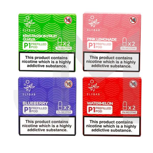 Elf Bar P1 Replacement 2ml Pods for ELF Mate 500 Elf Bar P1 Replacement 2ml Pods for ELF Mate 500
