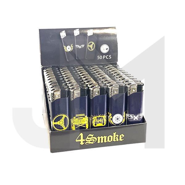 50 x 4Smoke Electronic Printed Lighters - YZ218DK