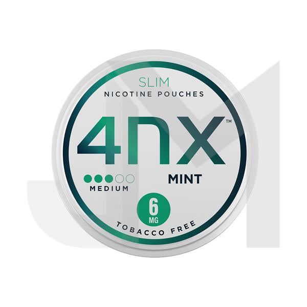 4NX 6mg Mint Slim Nicotine Pouches 20 Pouches