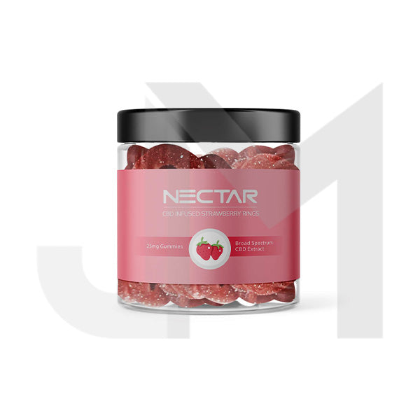 Nectar 500mg Broad Spectrum CBD Strawberry Rings Gummies - 20 Pieces