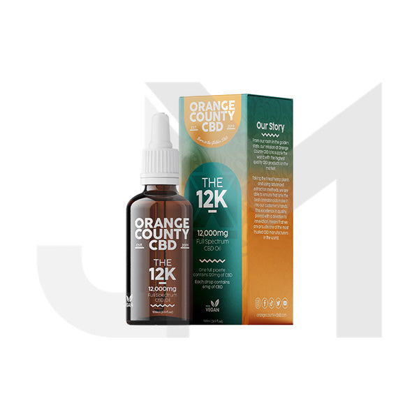 Orange County CBD 12000mg Full Spectrum CBD Oil - 100ml