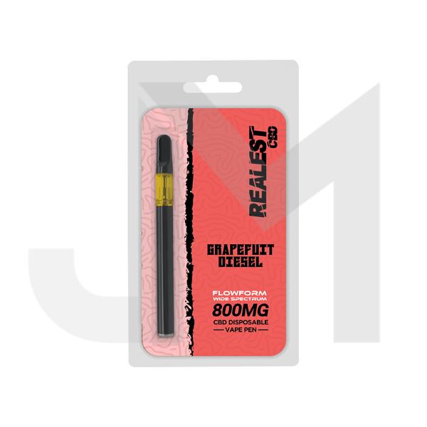 Realest CBD 800mg Flowform Wide Spectrum CBD Disposable Vape Pen 170 Puffs (BUY 1 GET 1 FREE)