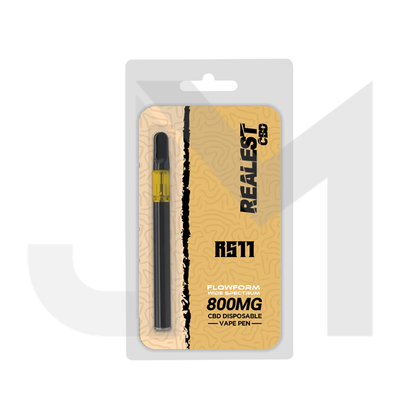 Realest CBD 800mg Flowform Wide Spectrum CBD Disposable Vape Pen 170 Puffs (BUY 1 GET 1 FREE)