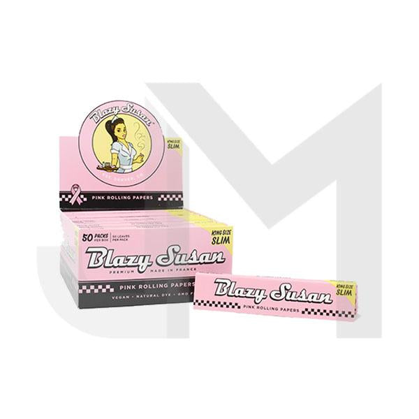 50 Blazy Susan Pink King Size Rolling Papers