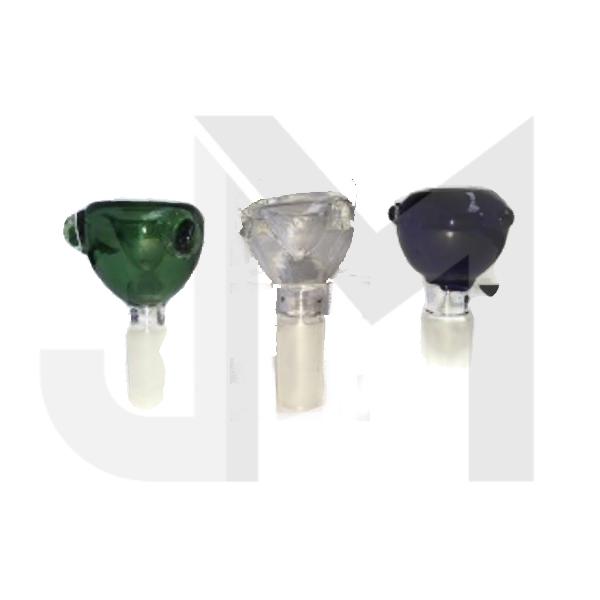 5 x Coloured Design Chillum Glass Bong Pipe Top - GP114 - 19B