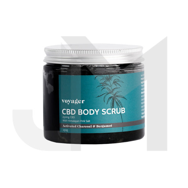 Voyager 250mg CBD Activated Charcoal & Bergamot Body Scrub - 250g