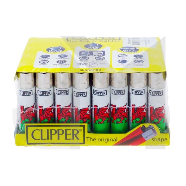 40 Clipper Refillable Classic Lighters Wales Flag - CL5C047UKH