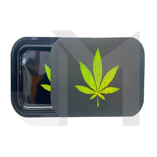 Large Mixed Design Magnetic Metal Rolling Trays with Lid