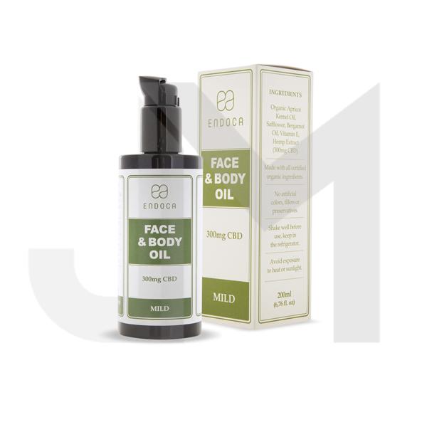 Endoca 300mg CBD Face & Body Oil - 200ml