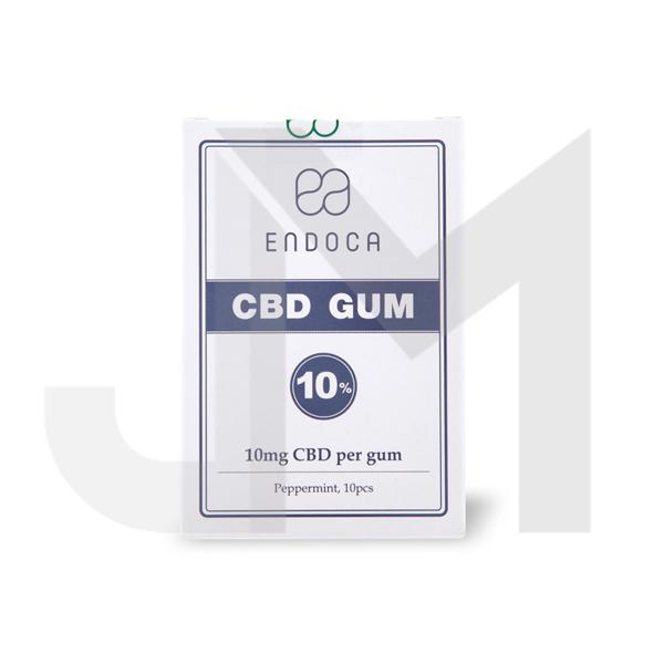 Endoca 100mg CBD Peppermint Chewing Gum - 10 Pcs