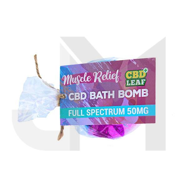 CBD Leaf 100mg CBD Bath Bomb - Muscle Relief