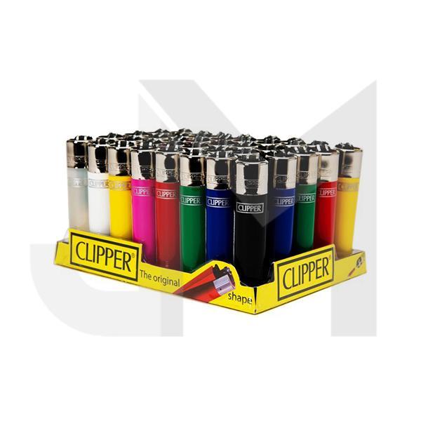 40 Clipper Solid Colour Refillable Classic Lighters - CP115UKH