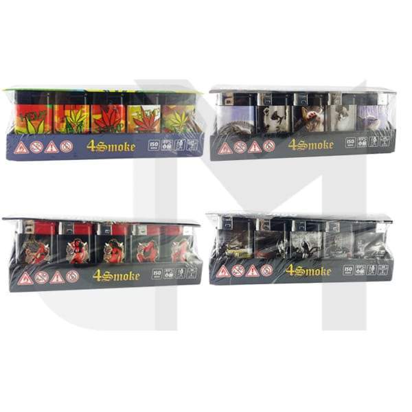 30 x 4Smoke Maxx Turbo Windproof Printed Lighter