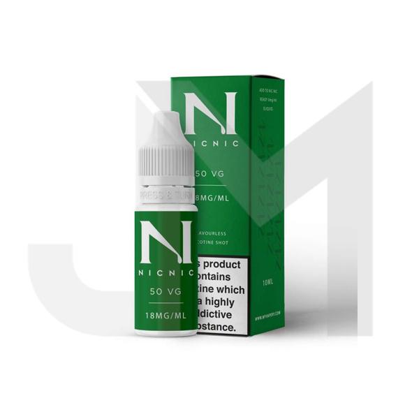 18mg Nic Nic Flavourless Nicotine Shot 10ml 50VG