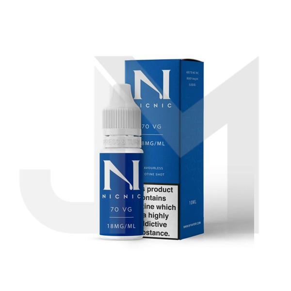 18mg Nic Nic Flavourless Nicotine Shot 10ml 70VG