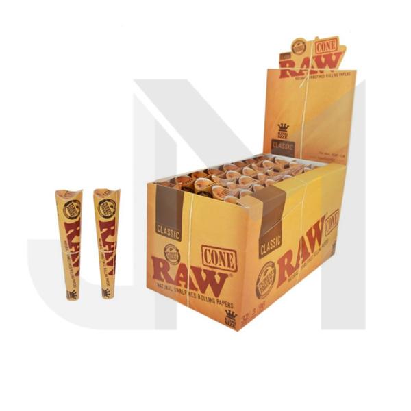 6 x 32 RAW Classic Natural Hemp 1¼ Pre-Rolled Cones