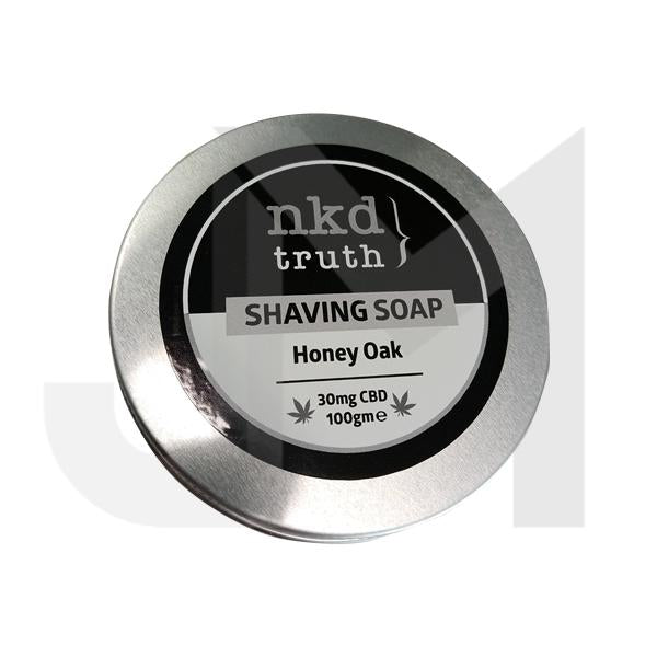 NKD 30mg CBD Speciality Shaving Soap 100g - Honey Oak